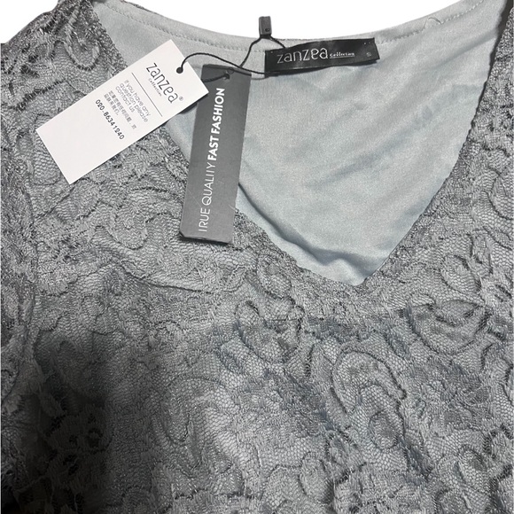 Zanzea Women's Gray Lace Wedding Dress #341 - Picture 3 of 3